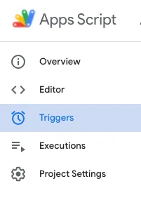Triggers in Google Apps Script